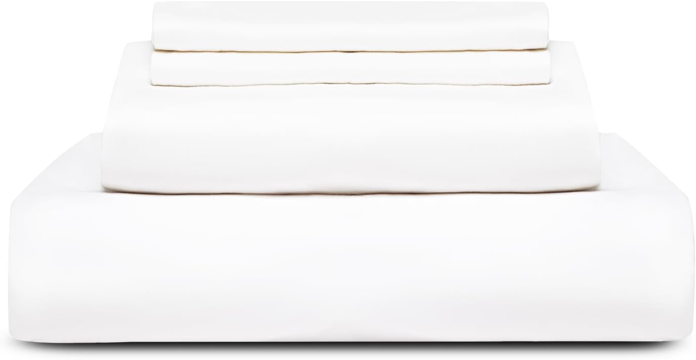 VELORDEC Premium White King Bed Sheet Set – 4 Piece Bed Sheet Set – King Size 270 cm x 260 cm - Soft Brushed Microfiber Bed Sheets - 40 cm Deep Pockets Sheets Wrinkle Free & Fade Resistant