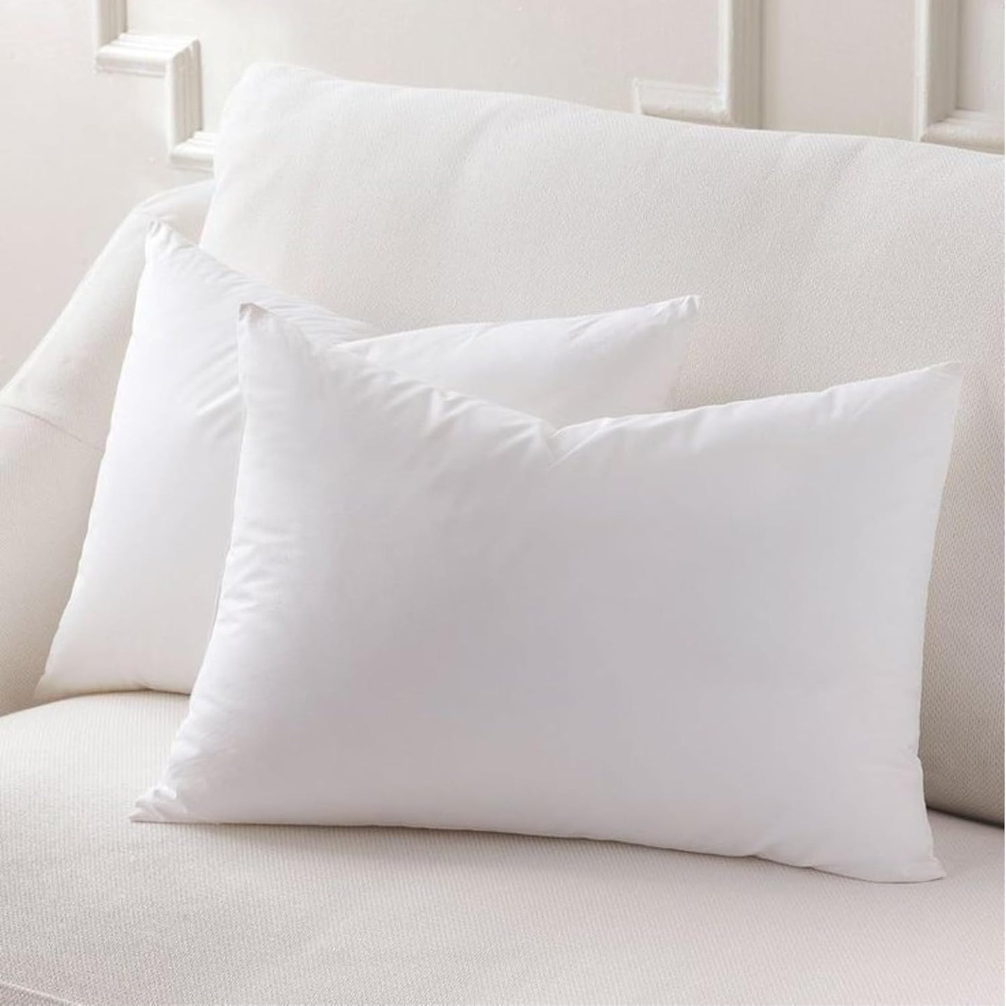 VELORDEC Set of 2 Hotel Quality Microfiber Pillows with 50% Hollow & 50% Gel Fiber Fill, Providing Softness and Support, Wrapped in 100% Pakistani Cotton Cover for Comfort Durability and Breathability